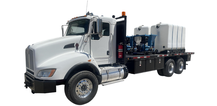 Truck with water tank